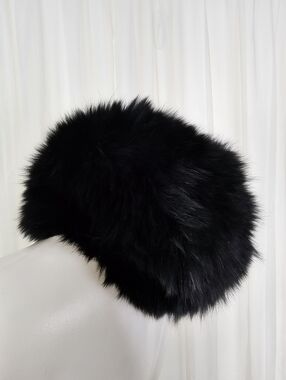 Surrell Black Fox Fur Russian-style Cossack Hat Womens